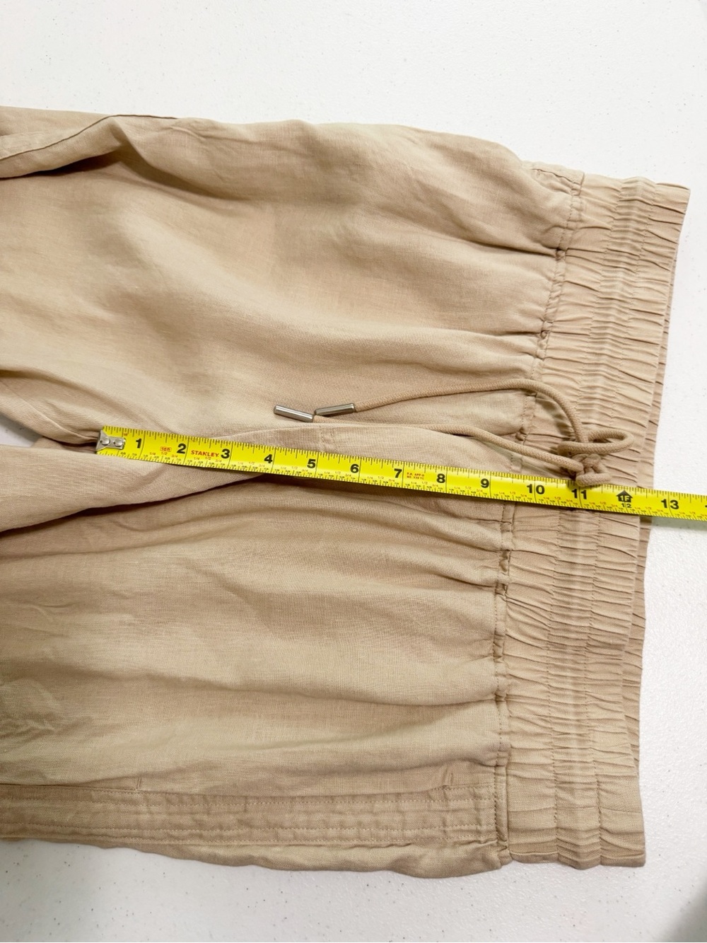 Quince Wide Leg Linen Pant Driftwood Large - Picture 11 of 13